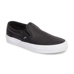 COPY - Vans Black Classic Leather Slip-On